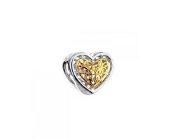 Zawieszka srebrna beads - serce