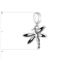 Zawieszka srebrna beads - litera H