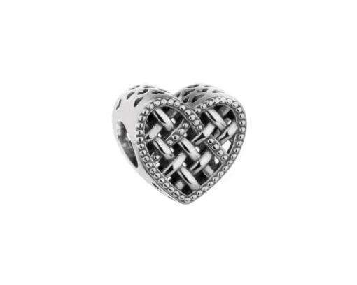 Zawieszka srebrna beads - serce