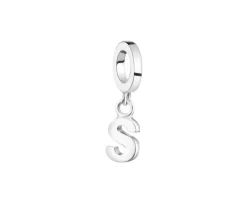 Zawieszka srebrna beads - litera S