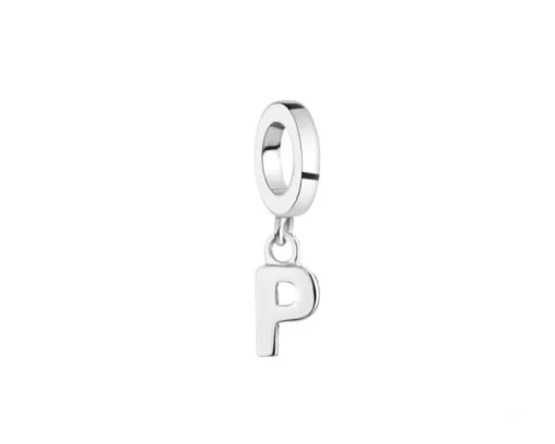 Zawieszka srebrna beads - litera P