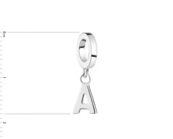 Zawieszka srebrna beads - litera A