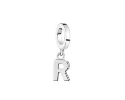 Zawieszka srebrna beads - litera R