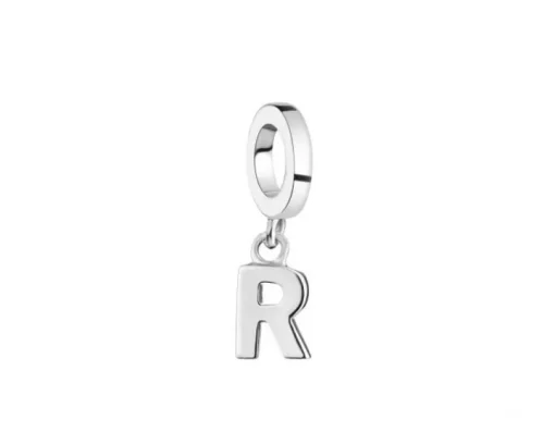 Zawieszka srebrna beads - litera R