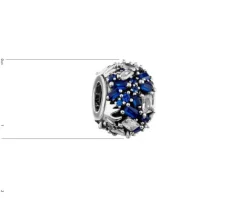 Zawieszka srebrna beads z cyrkoniami