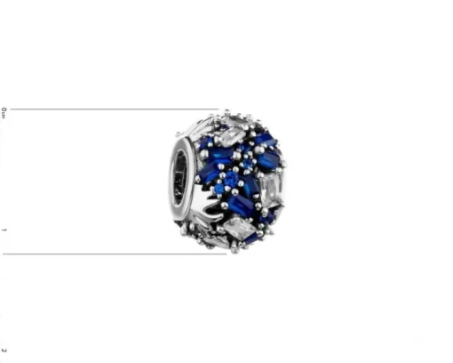 Zawieszka srebrna beads z cyrkoniami