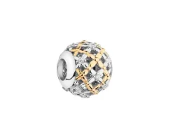 Zawieszka srebrna beads z cyrkoniami