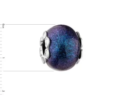Zawieszka srebrna beads ze szkłem murano