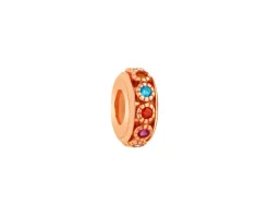 Zawieszka srebrna beads z cyrkoniami - stoper