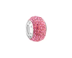 Zawieszka srebrna beads z cyrkoniami - podkowa, koniczyna