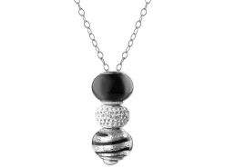 Zawieszka srebrna beads z kryształami