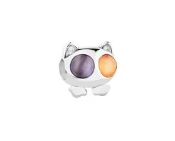 Zawieszka srebrna beads z cyrkoniami - stoper
