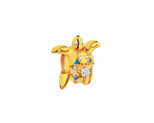 Zawieszka srebrna beads z cyrkoniami - stoper - rozgwiazda