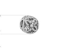 Zawieszka srebrna beads z cyrkoniami