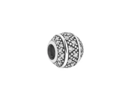 Zawieszka srebrna beads z cyrkoniami