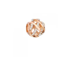 Zawieszka srebrna beads z cyrkoniami