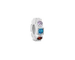 Zawieszka srebrna beads z cyrkoniami - stoper