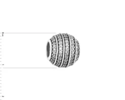 Zawieszka srebrna beads z cyrkoniami