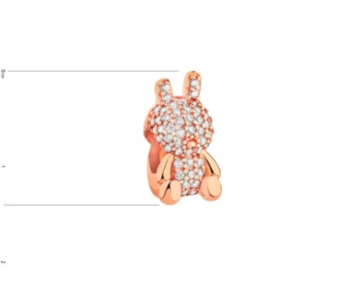 Zawieszka srebrna beads z cyrkoniami - rozgwiazda