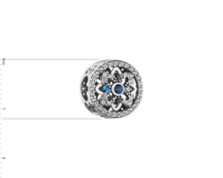 Zawieszka srebrna beads z cyrkoniami