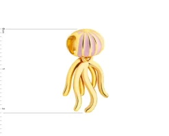 Zawieszka srebrna beads z emalią - ośmiornica