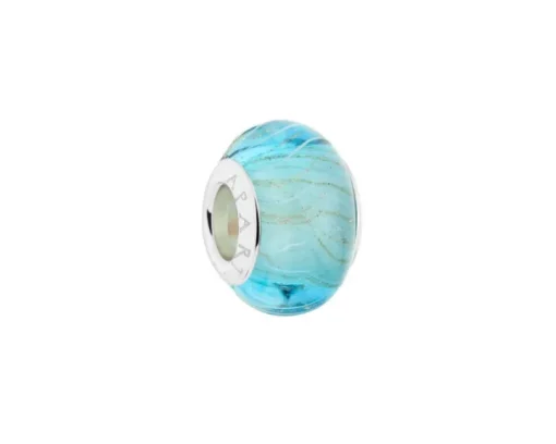 Zawieszka srebrna beads ze szkłem murano