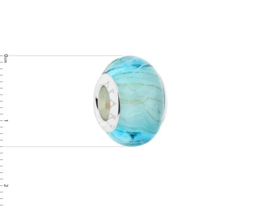 Zawieszka srebrna beads ze szkłem murano