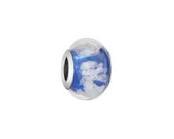 Zawieszka srebrna beads ze szkłem murano