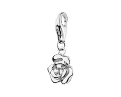 Zawieszka srebrna charms - róża