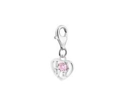 Zawieszka srebrna charms - serce, love