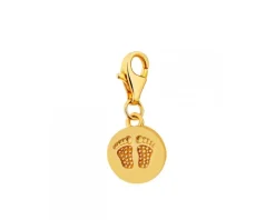 Zawieszka srebrna charms - Newborn, stópki, dziecko