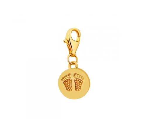 Zawieszka srebrna charms - Newborn, stópki, dziecko