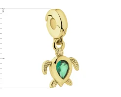 Zawieszka srebrna new charms z cyrkonią - żółw