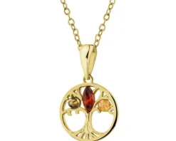 Zawieszka srebrna z bursztynem - drzewko