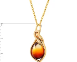 Zawieszka srebrna z bursztynem