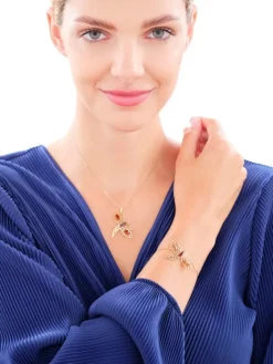 Zawieszka srebrna z bursztynem - ważka