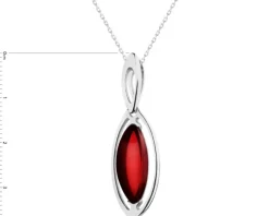 Zawieszka srebrna z bursztynem