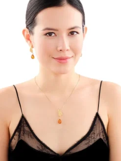 Zawieszka srebrna z bursztynem - skrzydło