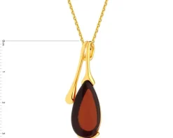 Zawieszka srebrna z bursztynem