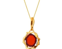 Zawieszka srebrna z bursztynem