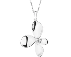 Zawieszka srebrna z cyrkonią - kwiat