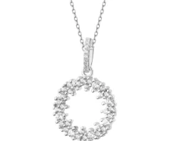 Zawieszka srebrna z cyrkoniami - koło