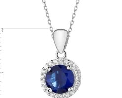 Zawieszka srebrna z cyrkoniami - koło