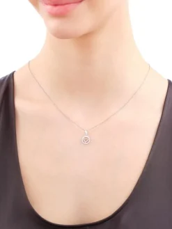 Zawieszka srebrna z cyrkoniami - serce