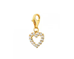 Zawieszka srebrna z cyrkoniami charms - serce