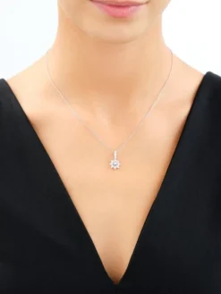 Zawieszka srebrna z cyrkoniami - gwiazda