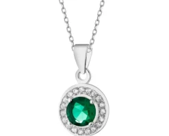 Zawieszka srebrna z cyrkoniami - koło