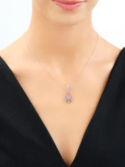 Zawieszka srebrna z cyrkoniami