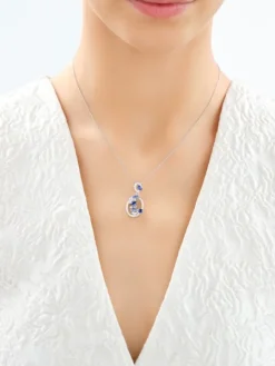 Zawieszka srebrna z cyrkoniami