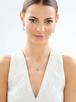 Zawieszka srebrna z cyrkoniami